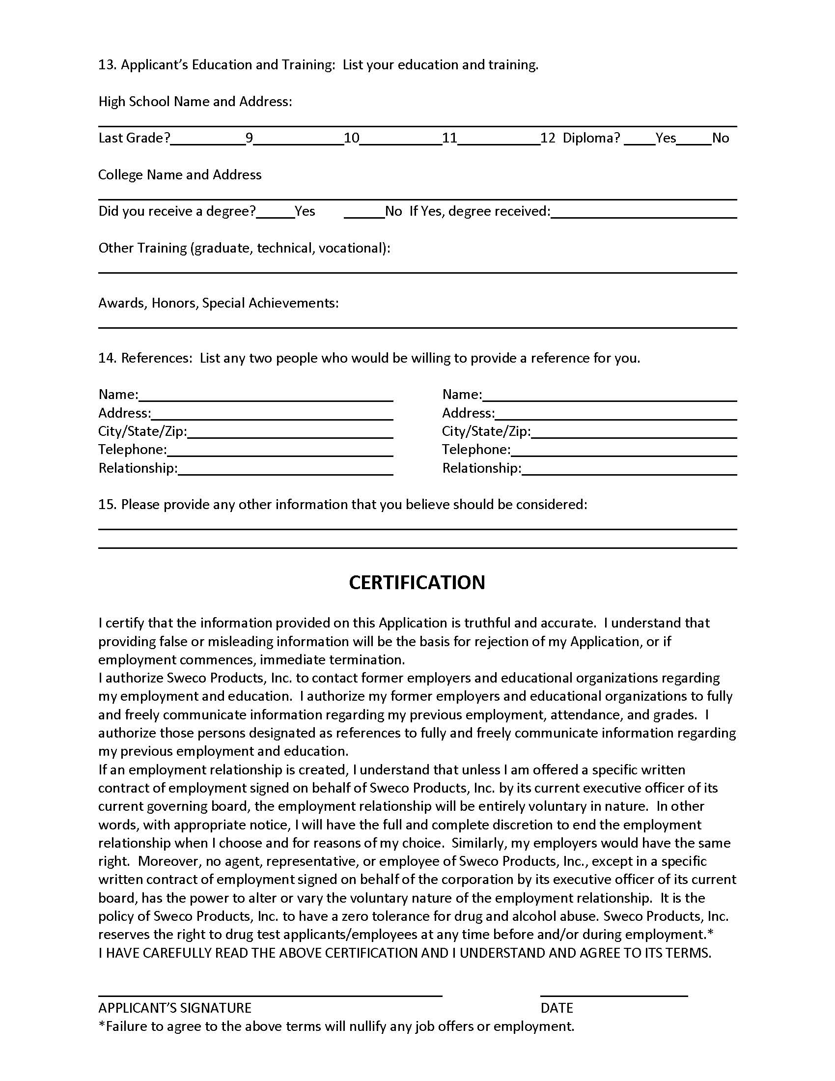 EMPLOYMENT-APPLICATION2018_Page_2-1 – SWECO PRODUCTS, INC.